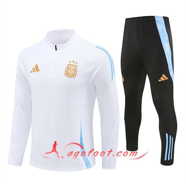 Ensemble Survetement de Foot Argentine Blanc/Bleu 2024/2025