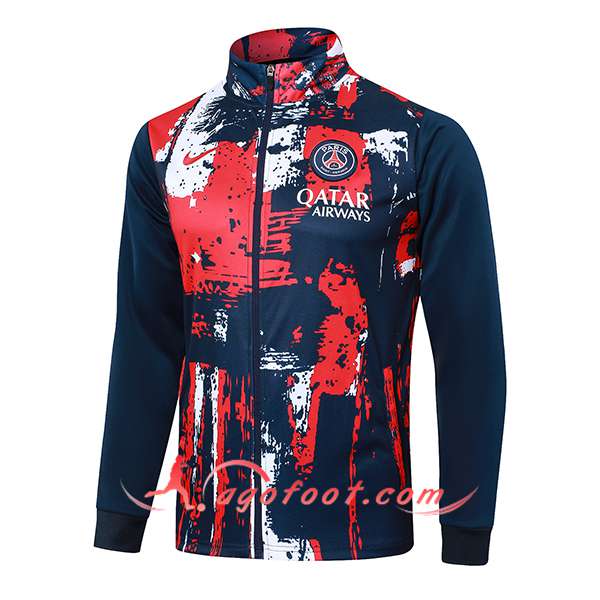 Veste Foot PSG Bleu/Rouge 2024/2025