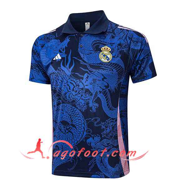 Polo Foot Real Madrid Bleu/Rose 2024/2025