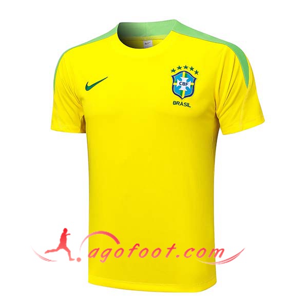 Training T-Shirts Brésil Jaune/Vert 2024/2025
