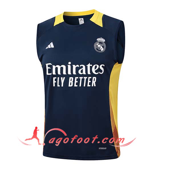 Training Debardeur Real Madrid Bleu/Jaune 2024/2025