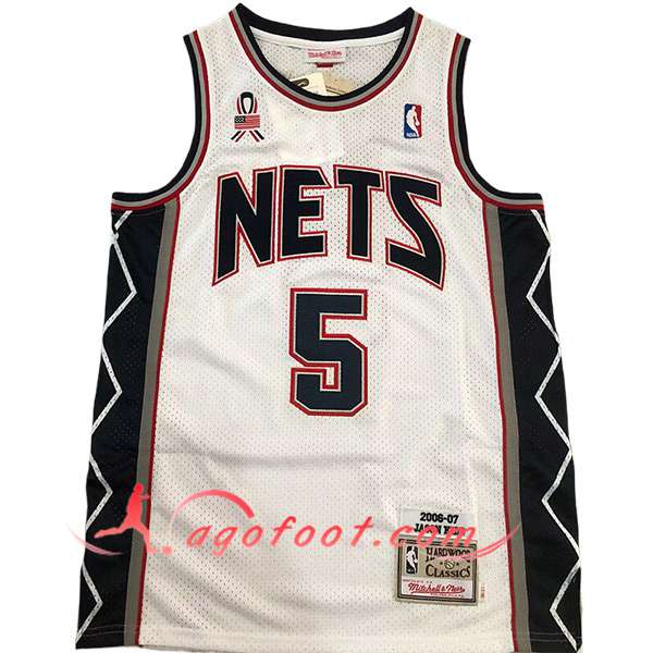 Maillot Brooklyn Nets (KIDD #5) 2024/25 Blanc/Noir/Rouge