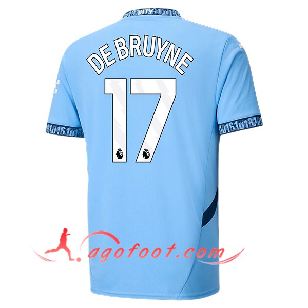 Maillot de Foot Manchester City (DE BRUYNE #17) 2024/2025 Domicile