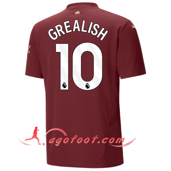 Maillot de Foot Manchester City (GREALISH #10) 2024/2025 Third