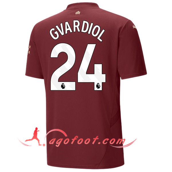 Maillot de Foot Manchester City (GVARDIOL #24) 2024/2025 Third