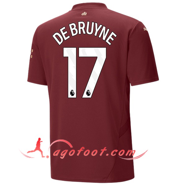 Maillot de Foot Manchester City (DE BRUYNE #17) 2024/2025 Third