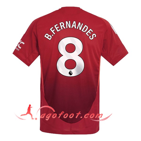 Maillot de Foot Manchester United (B.FERNANDES #8) 2024/2025 Domicile