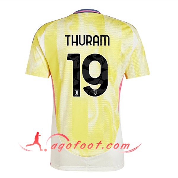 Maillot de Foot Juventus (THURAM #19) 2024/2025 Exterieur
