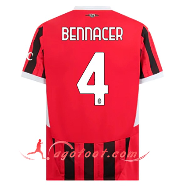 Maillot de Foot Milan AC (BENNACER #4) 2024/2025 Domicile