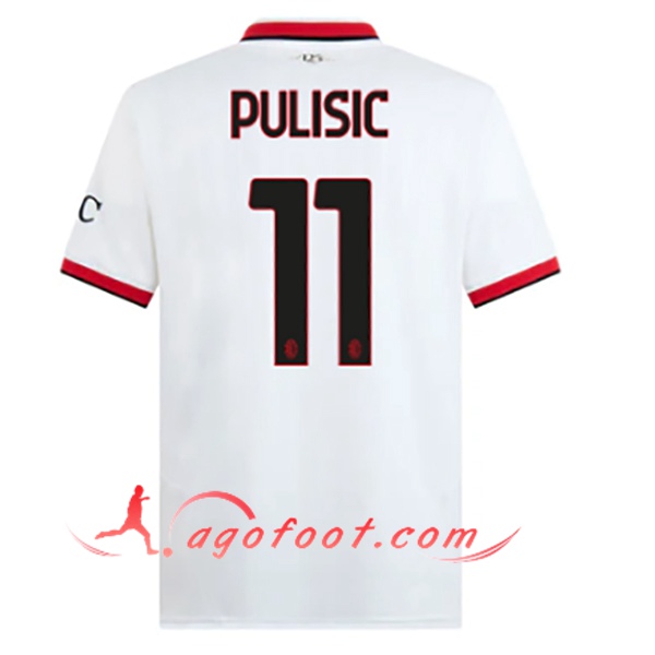 Maillot de Foot Milan AC (PULISIC #11) 2024/2025 Exterieur