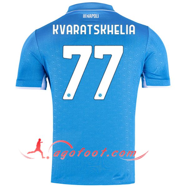 Maillot de Foot SSC Naples (KVARATSKHELIA #77) 2024/2025 Domicile