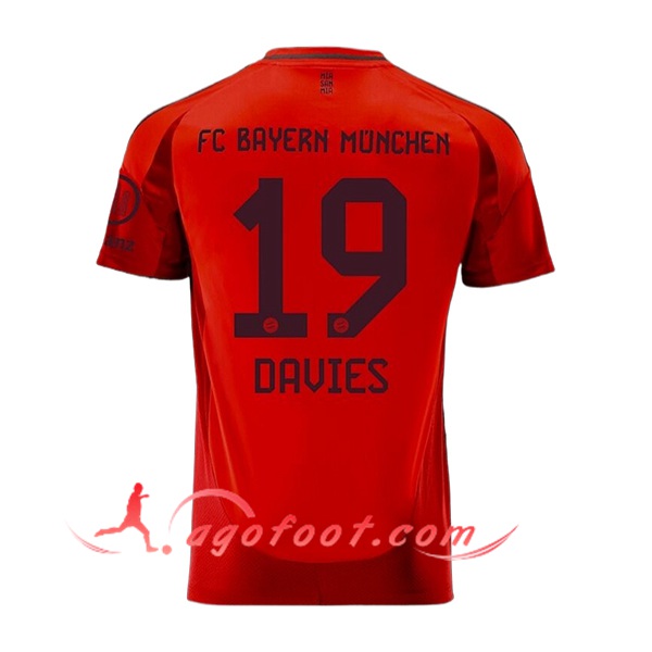 Maillot de Foot Bayern Munich (DAVIES #19) 2024/2025 Domicile