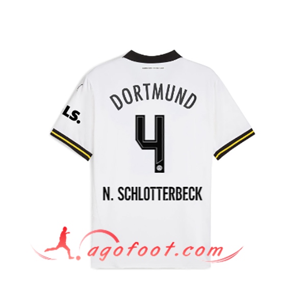 Maillot de Foot Dortmund BVB (N.SCHLOTTERBECK #4) 2024/2025 Third