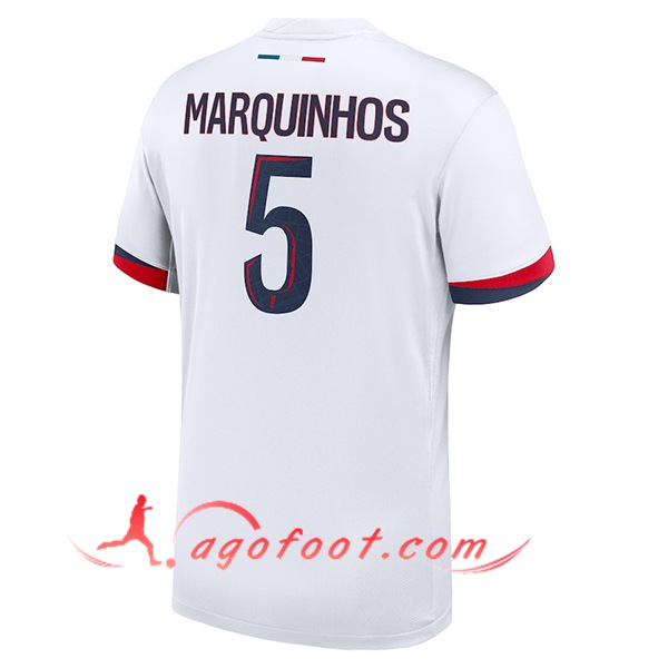 Maillot de Foot PSG (MARQUINHOS #5) 2024/2025 Exterieur