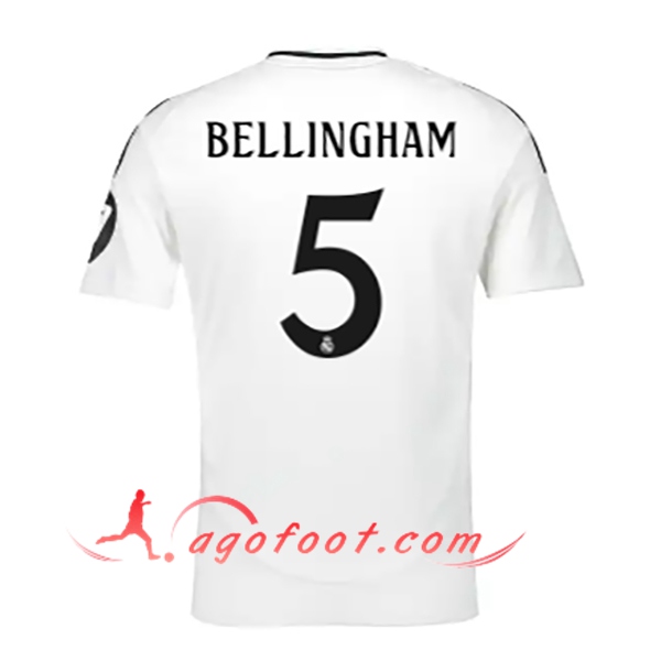 Maillot de Foot Real Madrid (BELLINGHAM #5) 2024/2025 Domicile
