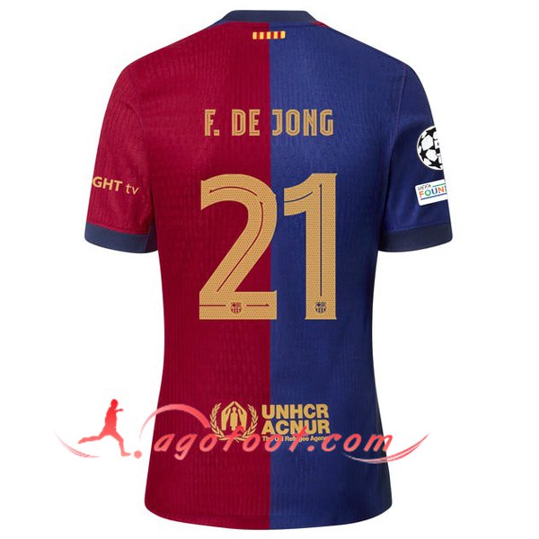 Maillot de Foot Barcelona (F. DE JONG #21) 2024/2025 Domicile
