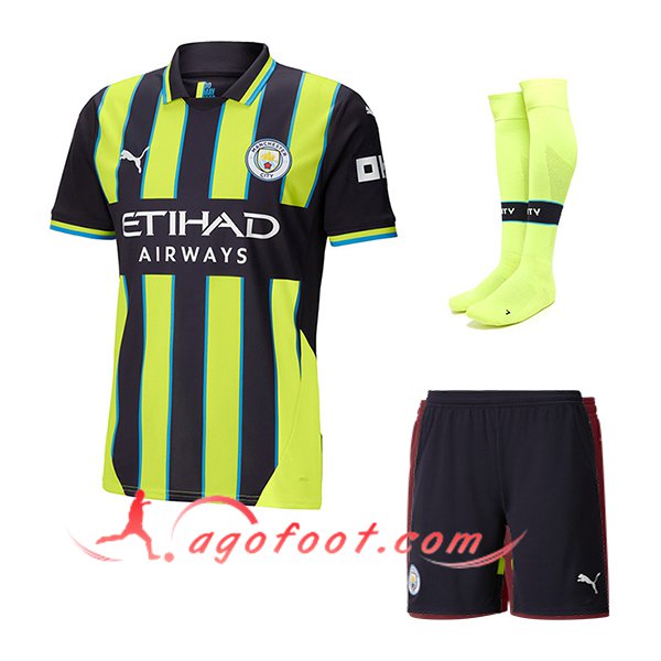 Ensemble Maillot Manchester City Exterieur (Short + Chaussettes) 2024/2025