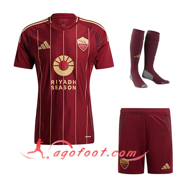Ensemble Maillot AS Rome Domicile (Short + Chaussettes) 2024/2025