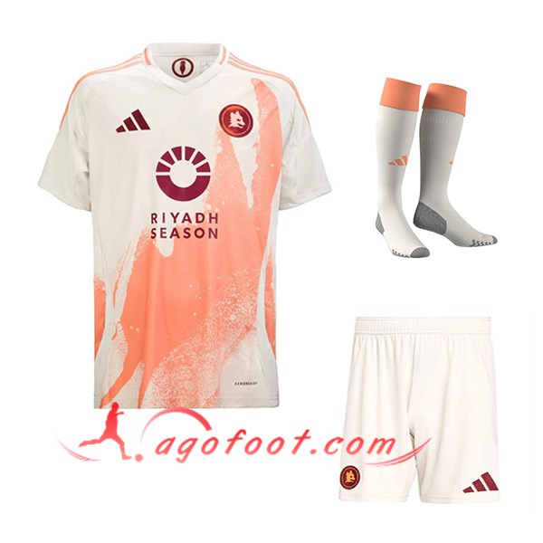 Ensemble Maillot AS Rome Exterieur (Short + Chaussettes) 2024/2025