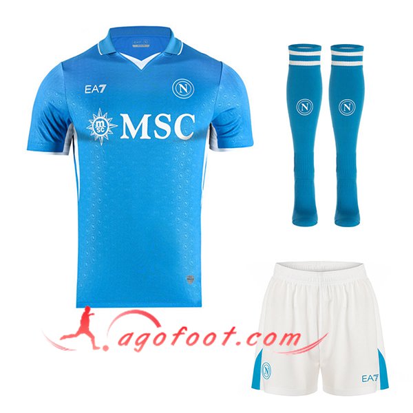 Ensemble Maillot SSC Naples Domicile (Short + Chaussettes) 2024/2025