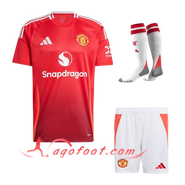 Ensemble Maillot Manchester United Domicile (Short + Chaussettes) 2024/2025