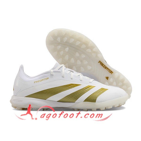 Adidas Chaussures de Foot PREDATOR 24 ELITE TF BOOTS Blanc/Jaune