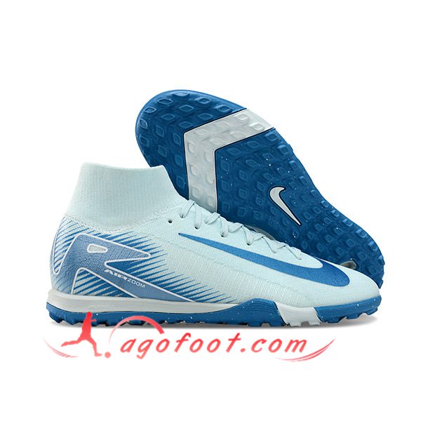 Nike Chaussures de Foot Air Zoom Mercurial Superfly X Elite TF Bleu
