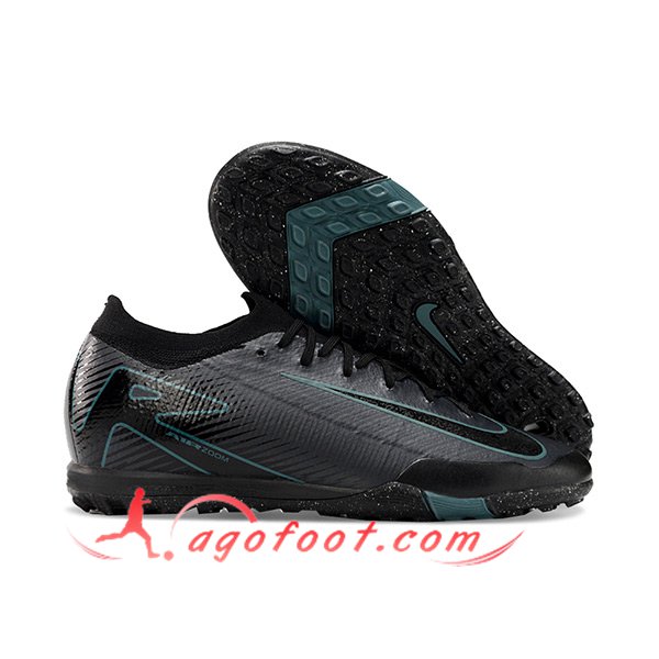 Nike Chaussures de Foot Air Zoom Mercurial Vapor XVI Elite TF Noir/Bleu
