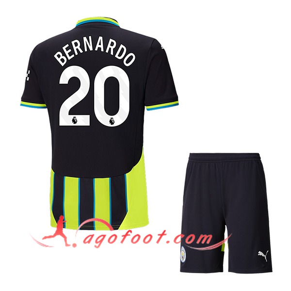 Maillot de Foot Manchester City (BERNARDO #20) Enfants 2024/2025 Exterieur