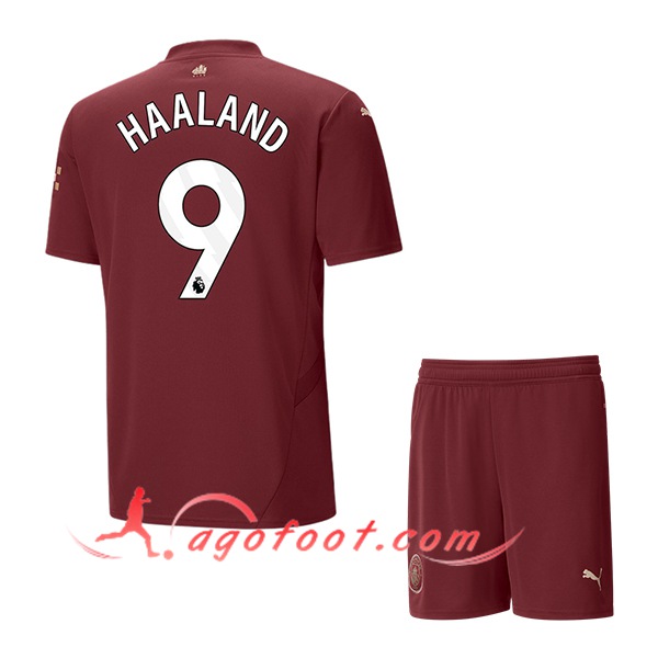 Maillot de Foot Manchester City (HAALAND #9) Enfants 2024/2025 Third