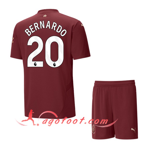 Maillot de Foot Manchester City (BERNARDO #20) Enfants 2024/2025 Third