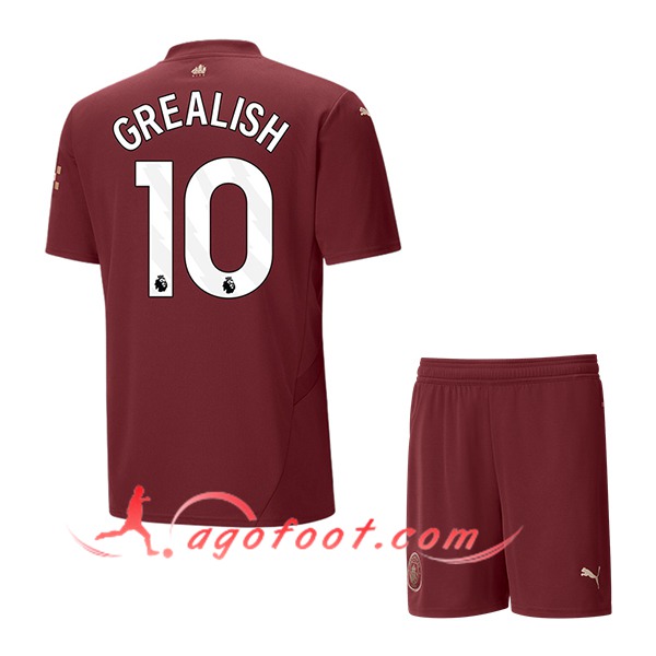Maillot de Foot Manchester City (GREALISH #10) Enfants 2024/2025 Third