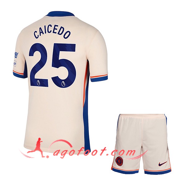 Maillot de Foot Chelsea (CAICEDO #25) Enfants 2024/2025 Exterieur