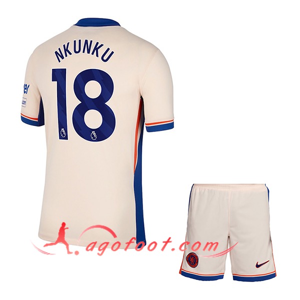 Maillot de Foot Chelsea (NKUNKU #18) Enfants 2024/2025 Exterieur
