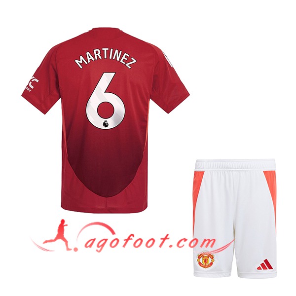 Maillot de Foot Manchester United (MARTINEZ #6) Enfants 2024/2025 Domicile
