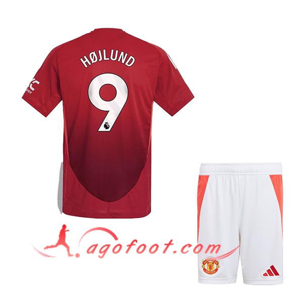 Maillot de Foot Manchester United (HOJLUND #9) Enfants 2024/2025 Domicile