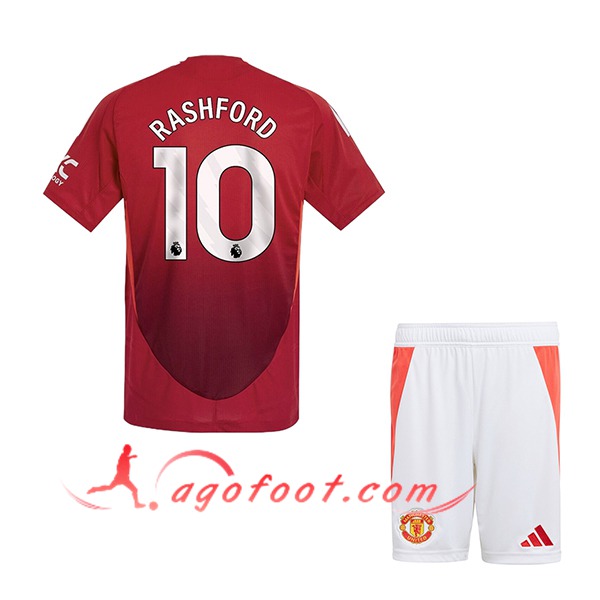 Maillot de Foot Manchester United (RASHFORD #10) Enfants 2024/2025 Domicile