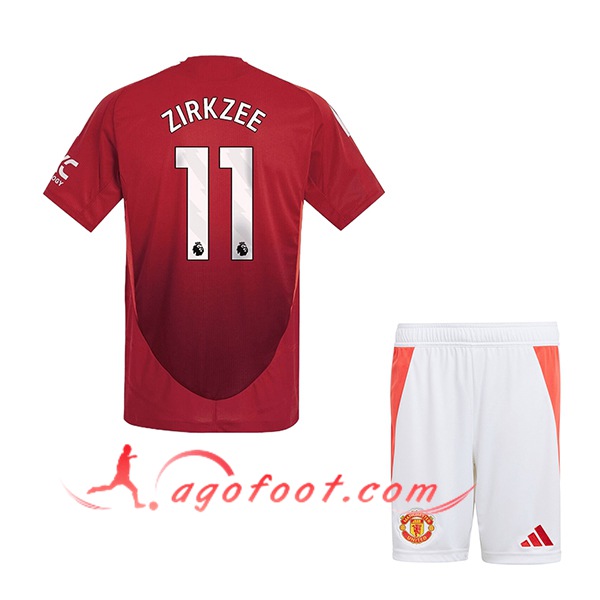 Maillot de Foot Manchester United (ZIRKZEE #11) Enfants 2024/2025 Domicile
