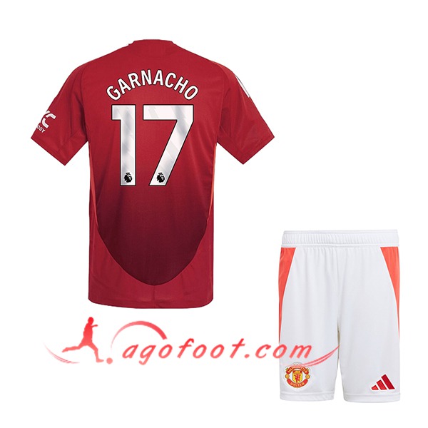 Maillot de Foot Manchester United (GARNACHO #17) Enfants 2024/2025 Domicile