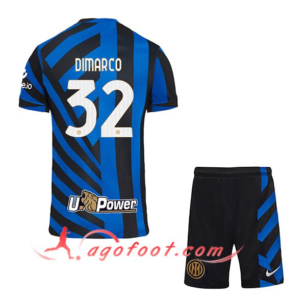 Maillot de Foot Inter Milan (DIMARCO #32) Enfants 2024/2025 Domicile