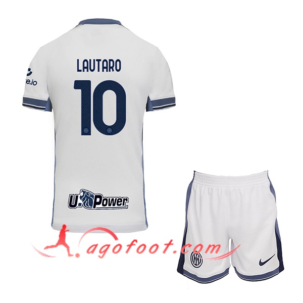 Maillot de Foot Inter Milan (LAUTARO #10) Enfants 2024/2025 Exterieur