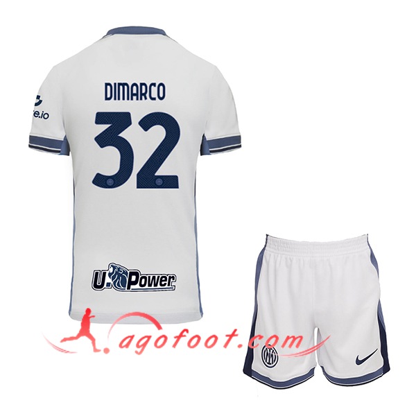 Maillot de Foot Inter Milan (DIMARCO #32) Enfants 2024/2025 Exterieur