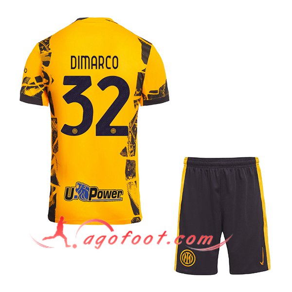 Maillot de Foot Inter Milan (DIMARCO #32) Enfants 2024/2025 Third