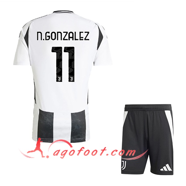 Maillot de Foot Juventus (N.GONZÁLEZ #11) Enfants 2024/2025 Domicile