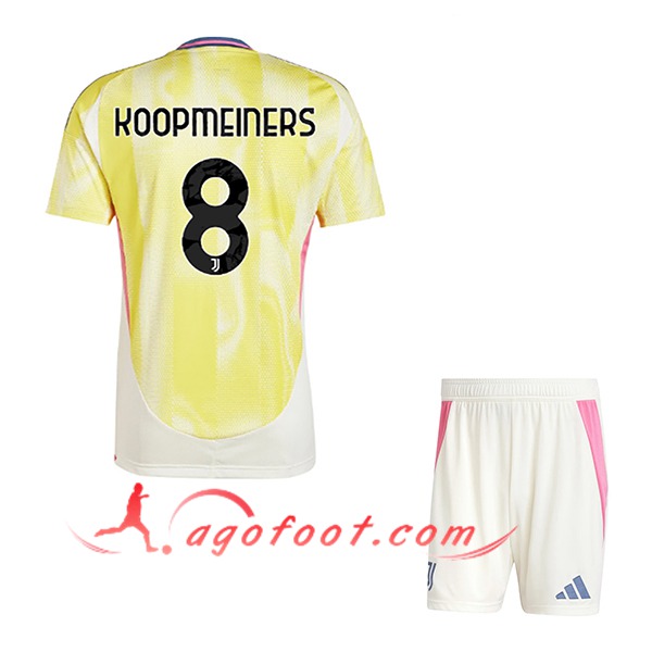 Maillot de Foot Juventus (KOOPMEINERS #8) Enfants 2024/2025 Exterieur