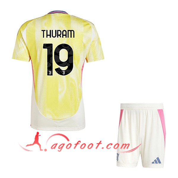 Maillot de Foot Juventus (THURAM #19) Enfants 2024/2025 Exterieur