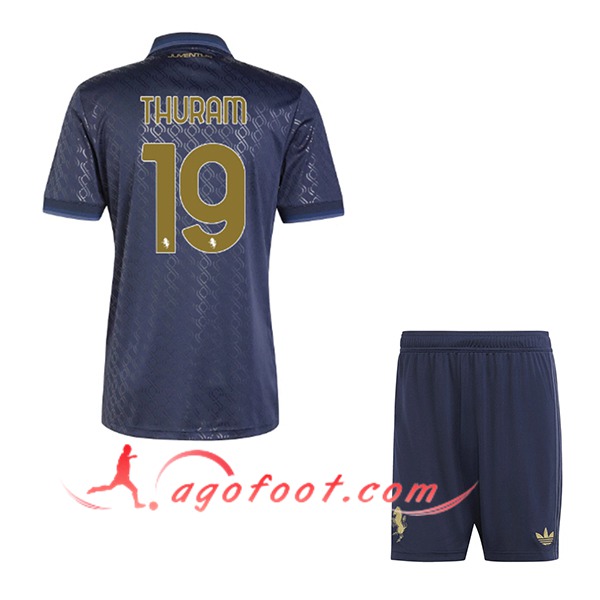 Maillot de Foot Juventus (THURAM #19) Enfants 2024/2025 Third