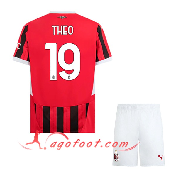 Maillot de Foot Milan AC (THEO #19) Enfants 2024/2025 Domicile