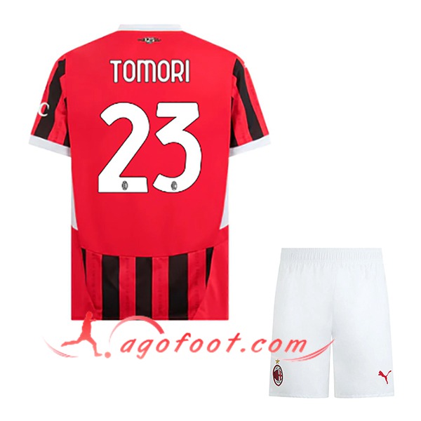 Maillot de Foot Milan AC (TOMORI #23) Enfants 2024/2025 Domicile