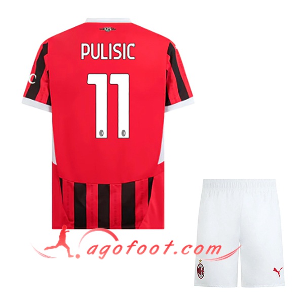 Maillot de Foot Milan AC (PULISIC #11) Enfants 2024/2025 Domicile